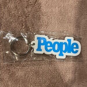 Blue and White Keychain